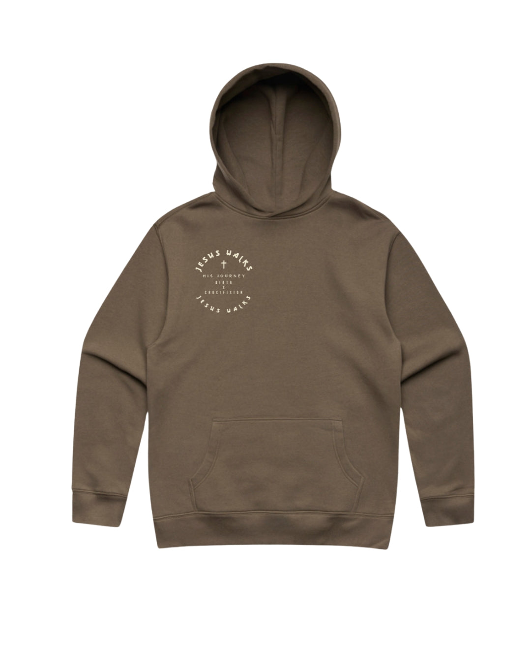 JESUS WALKS HOODIE (WALNUT) Unisex